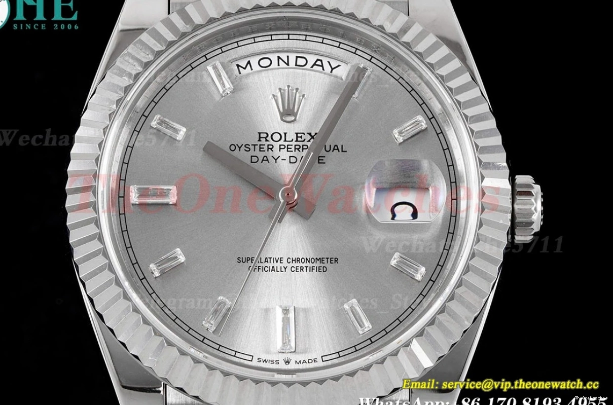 228239 SS Grey Pres A3255 GSF Silver 40mm SS (Tungsten Heavy DayDate Dial Version) 1227